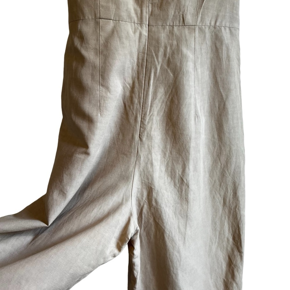 Club Monaco Beige Sleeveless Linen Blend Jumpsuit - Picture 12 of 16